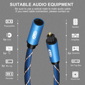 EMK Male To Female SPDIF Paired Digital Optical Audio Extension Cable, Cable Length: 1.5m (Blue) Eurekaonline