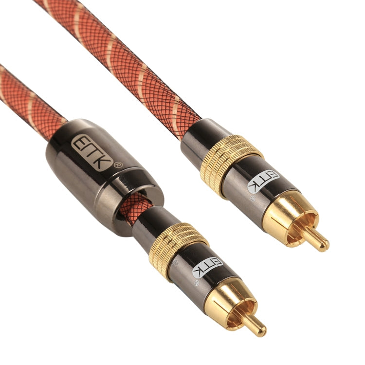EMK TZ/A 1.5m OD8.0mm Gold Plated Metal Head RCA to RCA Plug Digital Coaxial Interconnect Cable Audio / Video RCA Cable Eurekaonline