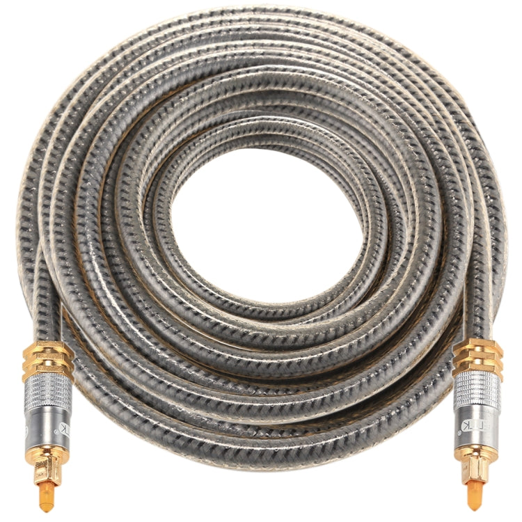 EMK YL-A 10m OD8.0mm Gold Plated Metal Head Toslink Male to Male Digital Optical Audio Cable Eurekaonline