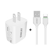 ENKAY Hat-Prince 20W PD Type-C + QC 3.0 USB Fast Charging Travel Charger Power Adapter with Fast Charge Data Cable, US Plug(With 8 Pin Cable) Eurekaonline