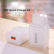 ENKAY Hat-Prince T033 18W USB QC 3.0 Fast Charging Travel Charger Power Adapter, EU Plug Eurekaonline