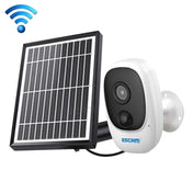 ESCAM G08 HD 1080P IP65 Waterproof PIR IP Camera with Solar Panel, Support TF Card / Night Vision / Two-way Audio (White) Eurekaonline