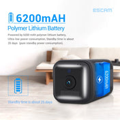 ESCAM G20 4G EU Version 1080P Full HD Rechargeable Battery WiFi IP Camera, Support Night Vision / PIR Motion Detection / TF Card / Two Way Audio(Black) Eurekaonline