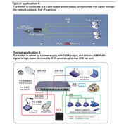 ESCAM POE 8+2 10-Port Fast Ethernet Switch 8-Port POE 10/100M 120W Network Switch, Transmission Distance: 150m(Blue) Eurekaonline