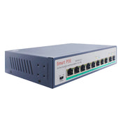 ESCAM POE 8+2 10-Port Fast Ethernet Switch 8-Port POE 10/100M 120W Network Switch, Transmission Distance: 150m(Blue) Eurekaonline