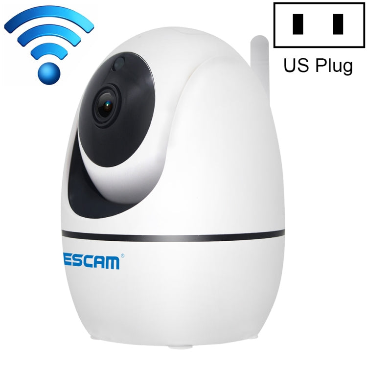 ESCAM PVR008 HD 1080P WiFi IP Camera, Support Motion Detection / Night Vision, IR Distance: 10m, US Plug(White) Eurekaonline