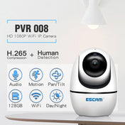 ESCAM PVR008 HD 1080P WiFi IP Camera, Support Motion Detection / Night Vision, IR Distance: 10m, US Plug(White) Eurekaonline