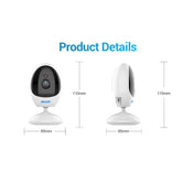 ESCAM QF006 3MP 1296P HD Indoor Wireless PTZ IP Camera IR Night Vision AI Humanoid Detection Home Security CCTV Monitor, Plug Type:UK Plug(White) Eurekaonline