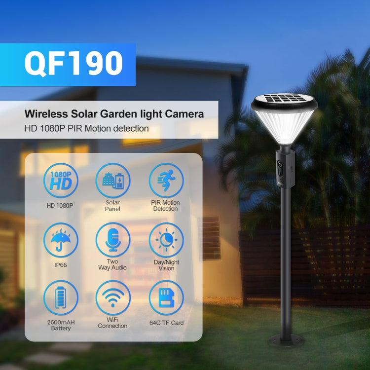 ESCAM QF190 2 in 1 Solar Charging Garden Light PIR Human Body Detection WiFi Camera Eurekaonline