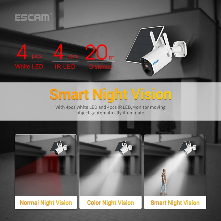 ESCAM QF490 HD 1080P 4G Solar Panel IP Camera, US / AU Version Eurekaonline
