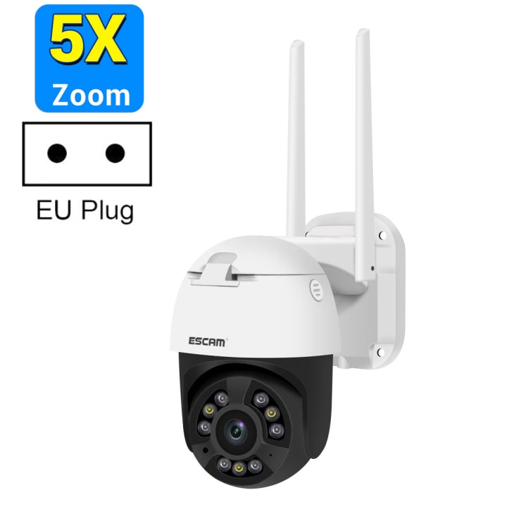 ESCAM QF558 5.0MP HD 5X Zoom Wireless IP Camera, Support Humanoid Detection, Night Vision, Two Way Audio, TF Card, EU Plug Eurekaonline