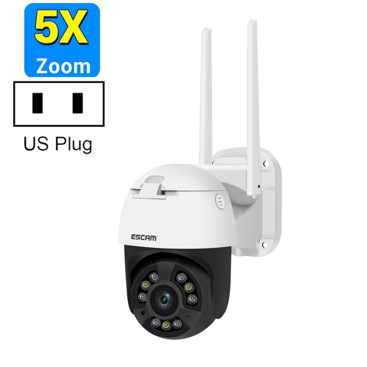 ESCAM QF558 5.0MP HD 5X Zoom Wireless IP Camera, Support Humanoid Detection, Night Vision, Two Way Audio, TF Card, US Plug Eurekaonline