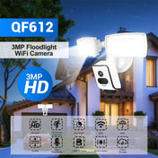 ESCAM QF612 3MP WiFi IP Camera & Floodlight, Support Night Vision / PIR Detection(UK Plug) Eurekaonline