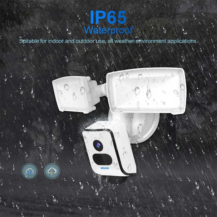 ESCAM QF612 3MP WiFi IP Camera & Floodlight, Support Night Vision / PIR Detection(UK Plug) Eurekaonline