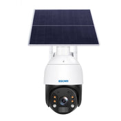 ESCAM QF724 3MP 24h Recording Cloud Storage PT 4G PIR Alarm IP Camera with Solar Panel, European Signal Bands Eurekaonline