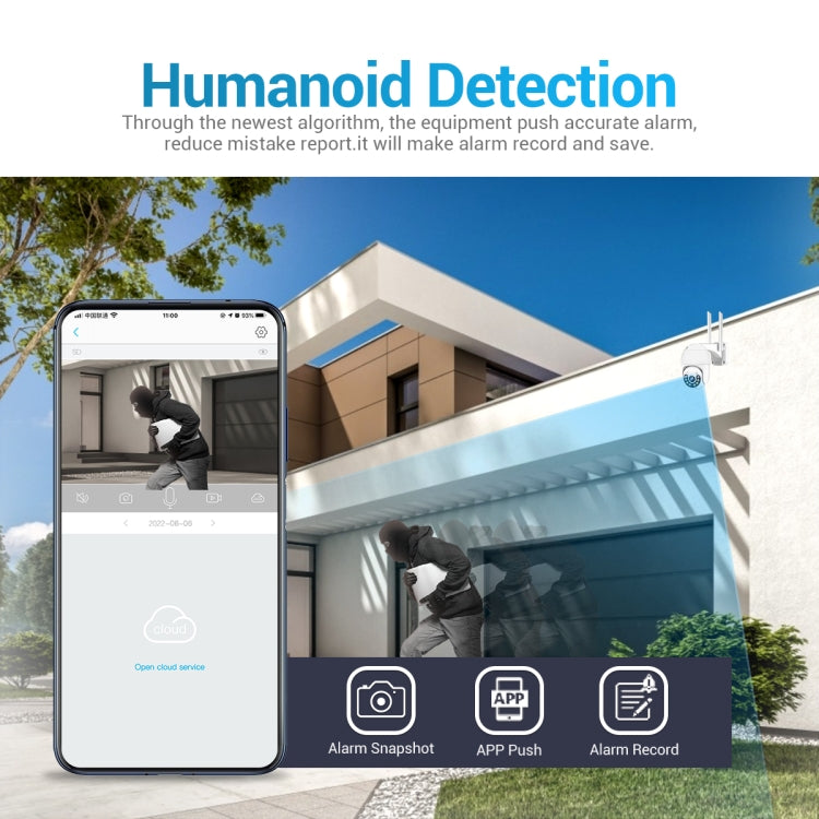 ESCAM QF800 H.265X 8MP AI Humanoid Detection Auto Tracking Waterproof WiFi IP Camera,EU Plug (White) Eurekaonline