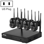 ESCAM WNK614 HD 3.0 Million Pixels 8-channel Wireless + 4IPC Wireless NVR Security System, US Plug Eurekaonline