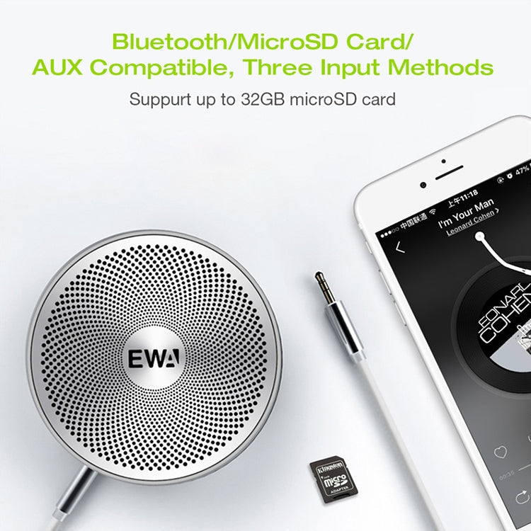 EWA A2 Pro Metal Speaker Outdoor Waterproof Bluetooth Sound Bass Speaker(Black) Eurekaonline