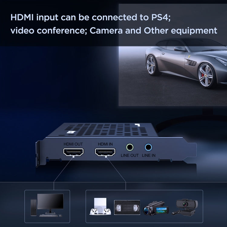 EZCAP 324B 4K HD Video Game Conference Capture Live Card(Black) Eurekaonline