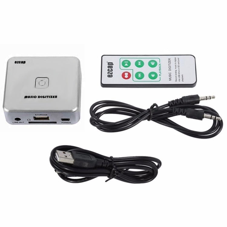 EZCAP241 Audio Capture Recorder Adapter Card, 3.5mm RCA R/L Analog Audio to MP3 Music Digitizer Converter(Silver) Eurekaonline