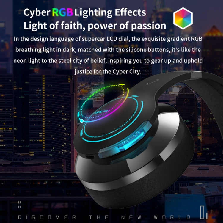 Edifier G5BT Wireless Bluetooth Esports Game RGB Lighting Effect Headset(Gray) Eurekaonline