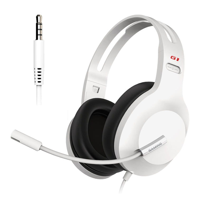 Edifier HECATE G1 Standard Edition Wired Gaming Headset with Anti-noise Microphone, Cable Length: 1.3m(White) Eurekaonline