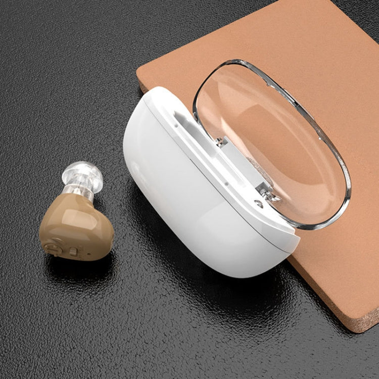 Elderly Sound Amplifier Portable Ear Canal Rechargeable Hearing Aid, Specification: US Plug(Skin Color) Eurekaonline