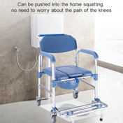 Elderly Toilet Seat Aluminum Alloy Wheelchair Pregnant Women Shower Chair with Wheels Eurekaonline