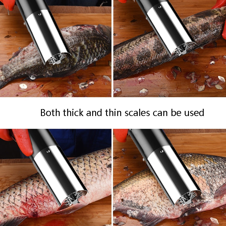 Electric Fish Scale Scraper Household Automatic Wireless Scraping Tool CN Plug Black Dual Battery+Cutter Head Eurekaonline