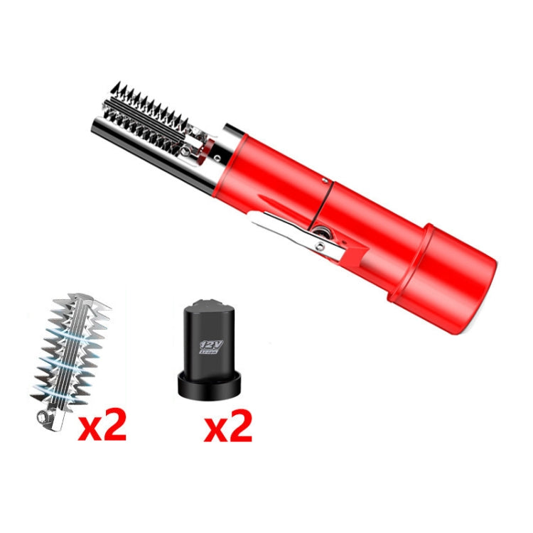Electric Fish Scale Scraper Household Automatic Wireless Scraping Tool CN Plug Red Double Battery+Cutter Head Eurekaonline