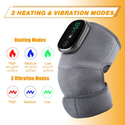 Electric Heating Therapy Knee Massager Vibration Massage Knee Pad(Gray) Eurekaonline