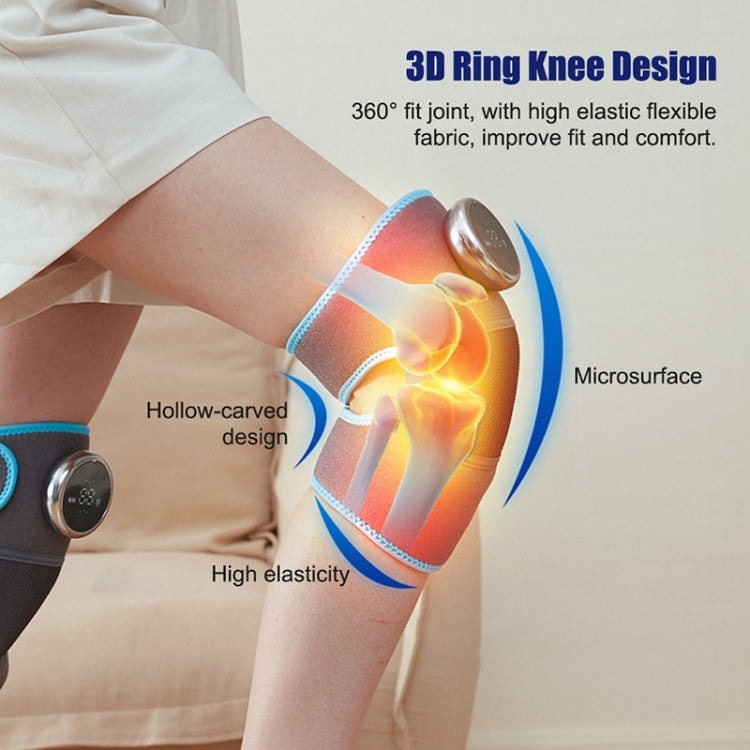 Electric Heating Therapy Knee Warm Knee Pad Brace Massage,Spec: Double With Vibration Eurekaonline