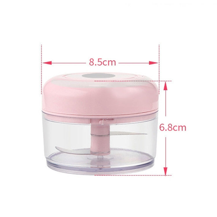 Electrical USB Rechargeable Garlic Mixing Masher Complementary Food Masher Stainless Steel Crushing Garlic Peeling Device Wireless Mini Garlic Cutter(Pink) Eurekaonline