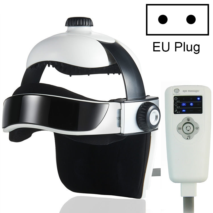 Electronic Air Pressure Head Massager, Relaxed Music Helmet Massager, EU Plug Eurekaonline