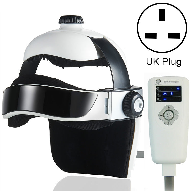 Electronic Air Pressure Head Massager, Relaxed Music Helmet Massager, UK Plug Eurekaonline