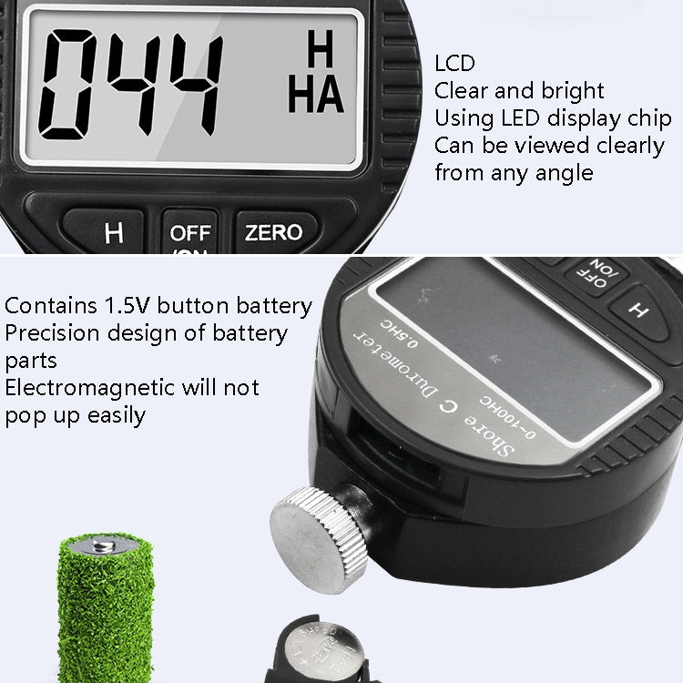 Electronic Digital Display Hard Meter Plastic Rubber Silicone Tire Hardness Meter, Model: 0-100HA A Eurekaonline