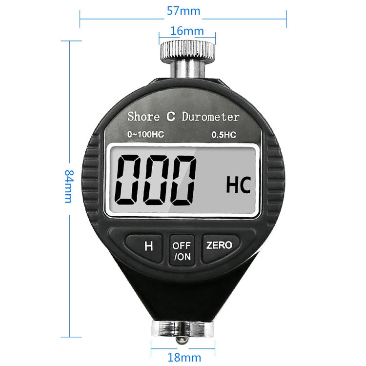 Electronic Digital Display Hard Meter Plastic Rubber Silicone Tire Hardness Meter, Model: 0-100HA A Eurekaonline