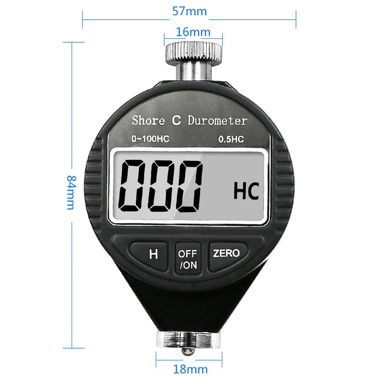 Electronic Digital Display Hard Meter Plastic Rubber Silicone Tire Hardness Meter, Model: 0-100HD D Eurekaonline