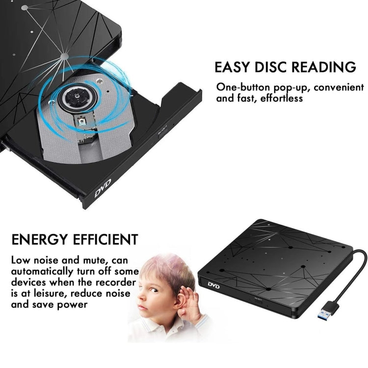 External USB 3.0 Portable DVD RW Reader Optical Drive Reader Eurekaonline