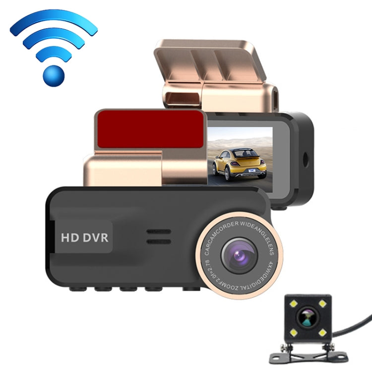 F22 3.16 inch 1080P HD Night Vision WiFi Connected Driving Recorder with Rear View Camera Eurekaonline