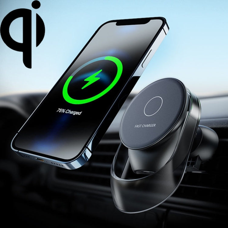 F9189 15W MagSafe Magnetic Car Lighting Wireless Charger(Black) Eurekaonline