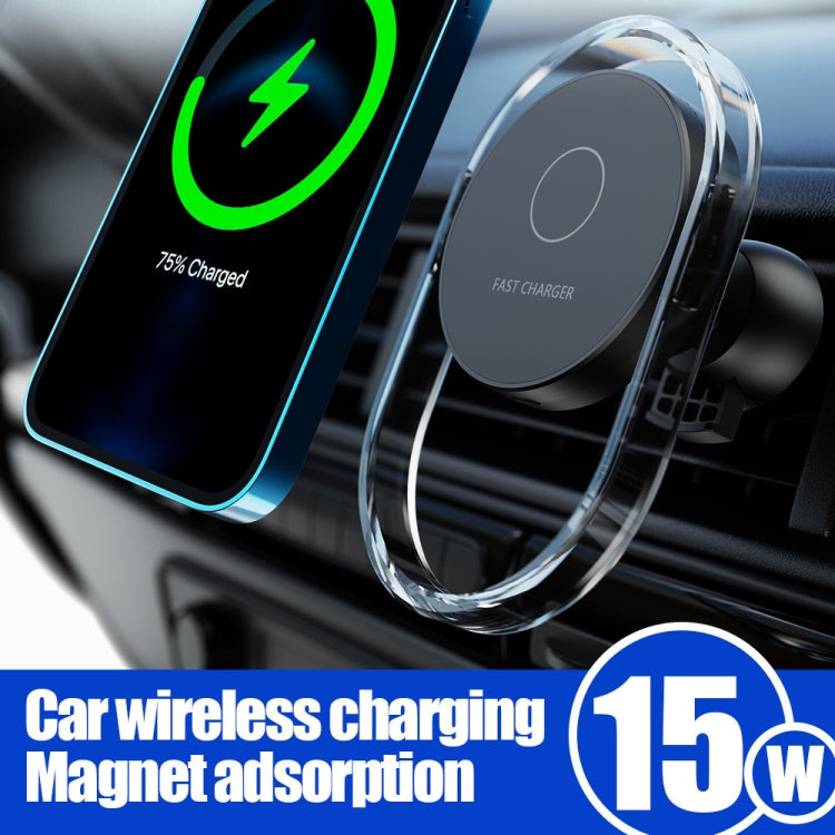 F9199 15W Magnetic Car Wireless Charger Phone Bracket(Black) Eurekaonline