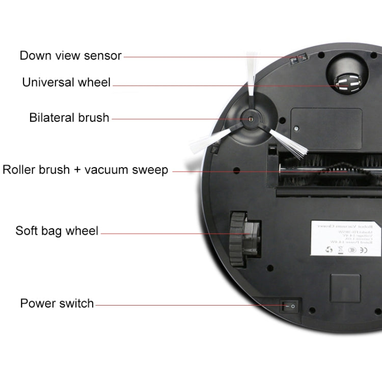 FD-3RSW(IC)CS 1000Pa Large Suction Smart Household Vacuum Cleaner Clean Robot Eurekaonline