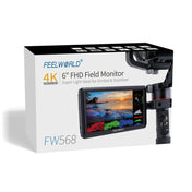 FEELWORLD FW568 V3 6 inch 3D LUT DSLR Camera Field Monitor, IPS Full HD 1920 x 1152,  Support HDMI Input Output Tilt Arm Eurekaonline