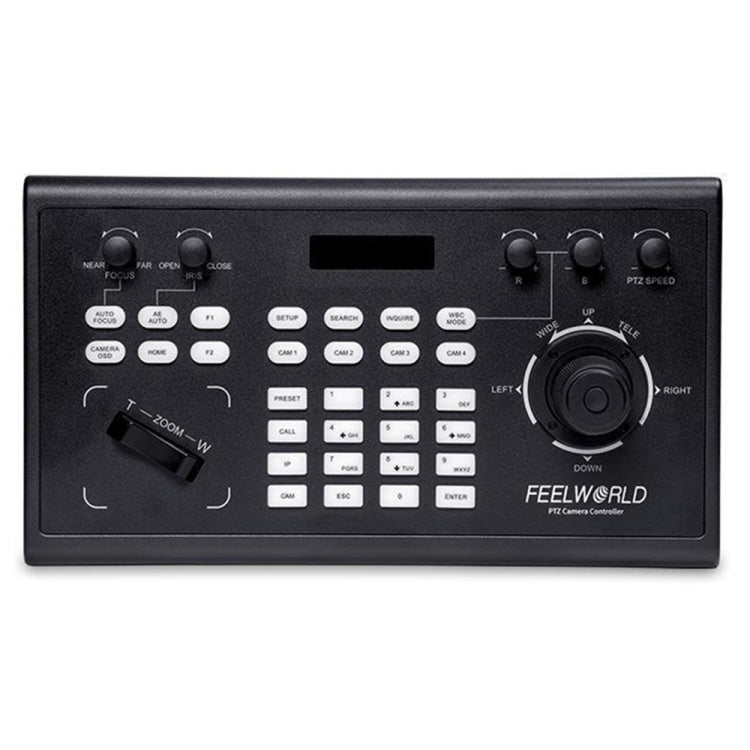 FEELWORLD KBC10 PTZ Camera Controller with Joystick and Keyboard Control ,Support PoE(US Plug) Eurekaonline