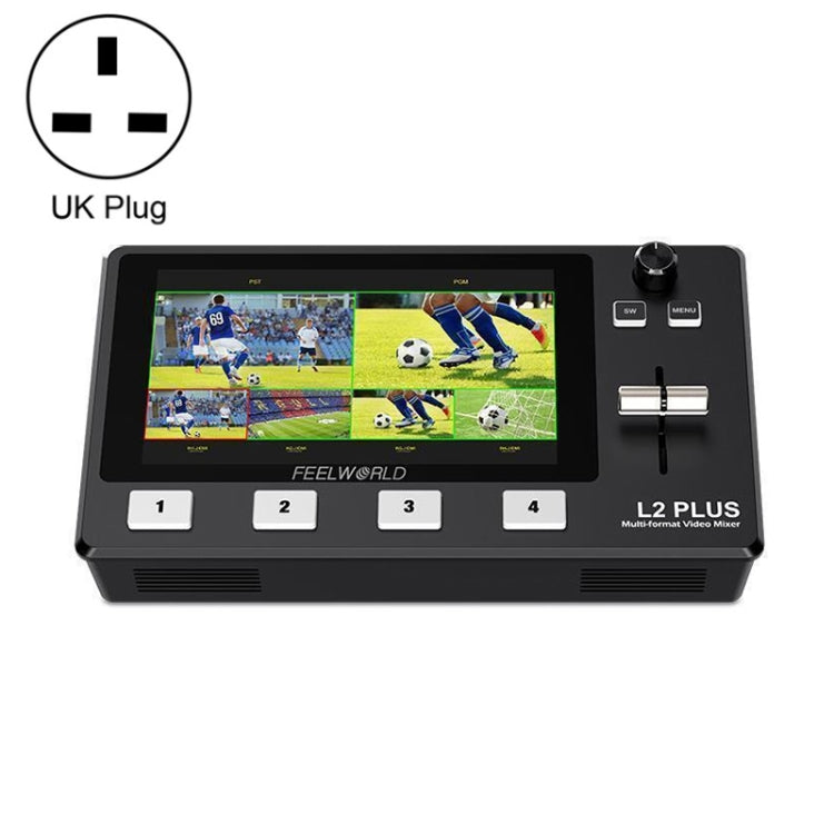 FEELWORLD L2 Plus Multi-camera Video Mixer Switcher with 5.5 inch Screen(UK Plug) Eurekaonline