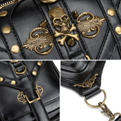 FHG131BK Skull Head Decoration Multi-function PU Leather One-shoulder Crossbody Bag Waist Bag for Ladies Eurekaonline