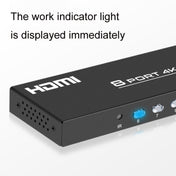 FJGEAR FJ-4K801 4K 8 In 1 Out HDMI HD Video Switcher, Plug Type:EU Plug(Black) Eurekaonline