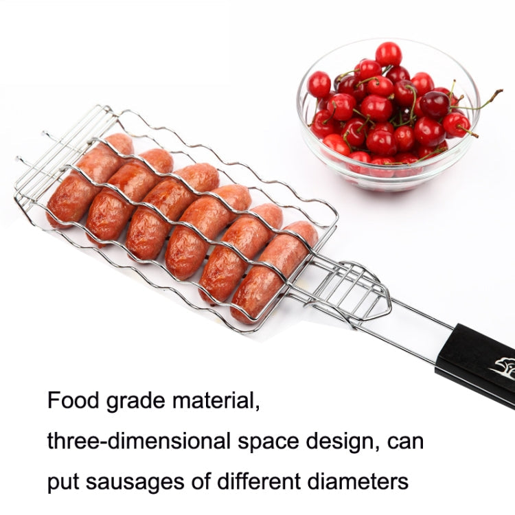 FOREST MASTER KW3008 Barbecue Sausage Stainless Steel Grill Mesh Outdoor Grill Barbecue Clip Eurekaonline
