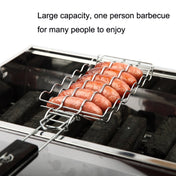 FOREST MASTER KW3008 Barbecue Sausage Stainless Steel Grill Mesh Outdoor Grill Barbecue Clip Eurekaonline